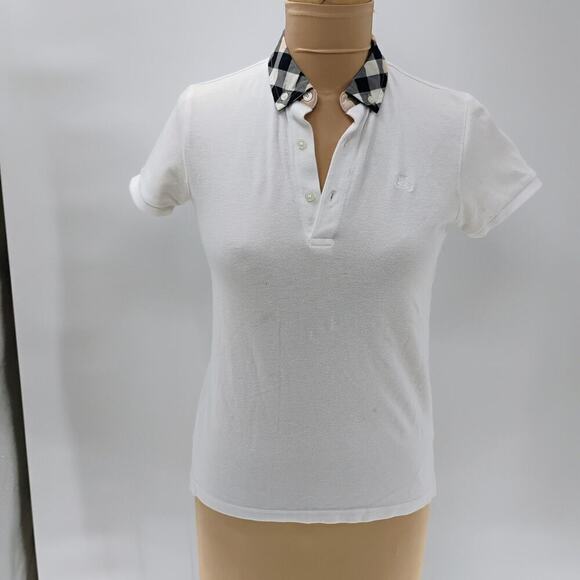 BURBERRY Polo size 12y young girls polo T-shirt Burberry logo pattern print - Picture 3 of 15